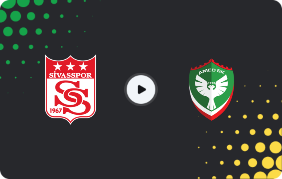 Where to watch Sivasspor — Amed, TFF First League, 25.01.2026