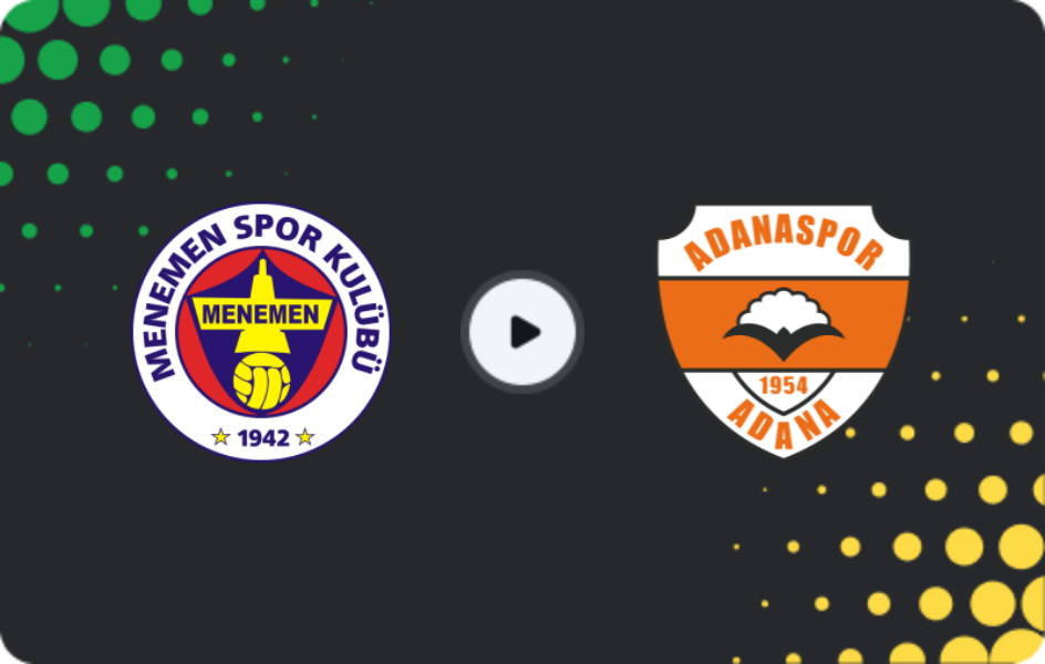 Where to watch Menemen — Adanaspor, 2. Lig, 25.01.2026