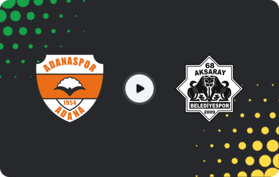 Where to watch Adanaspor — 68 Aksaray Belediyespor, 2. Lig, 28.01.2026