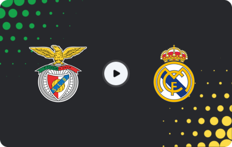Where to watch Benfica — Real Madrid, Champions League, 28.01.2026