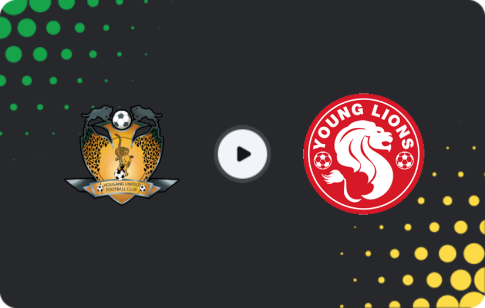 Where to watch Hougang United — Young Lions, Premier League, 30.01.2026