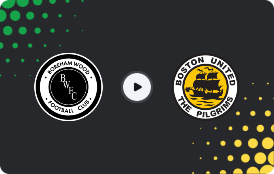 Where to watch Boreham Wood — Boston United, National League, 31.01.2026