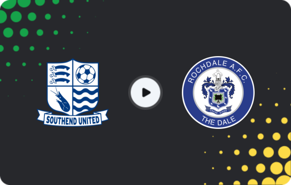Where to watch Southend United — Rochdale, National League, 31.01.2026