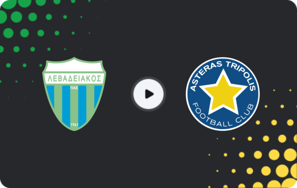 Where to watch Levadiakos — Asteras, Super League, 31.01.2026