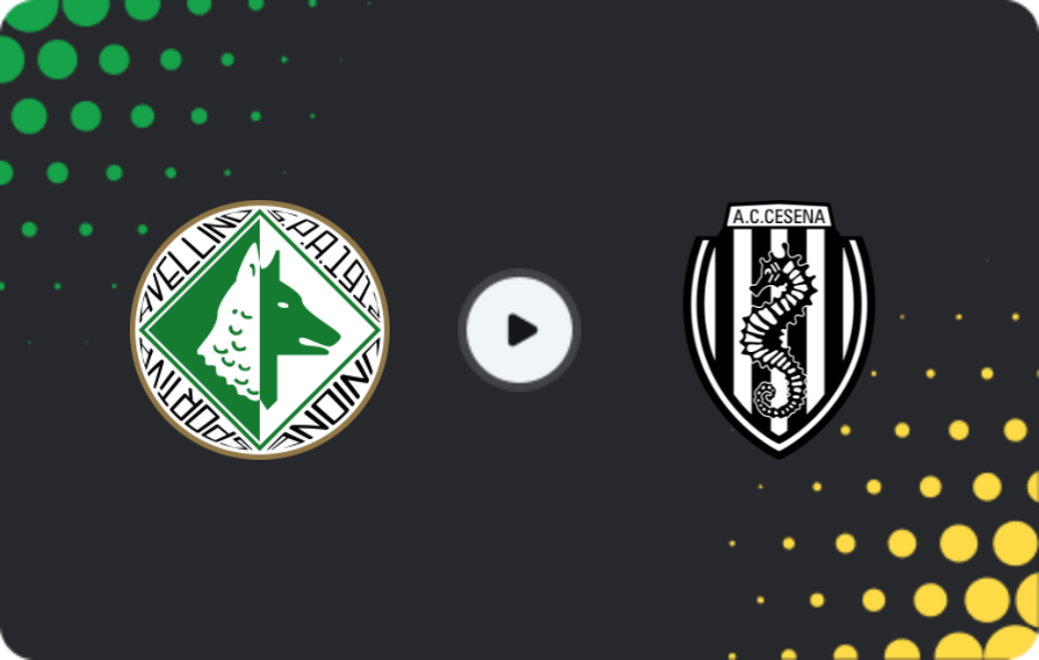 Where to watch Avellino — Cesena, Serie B, 31.01.2026