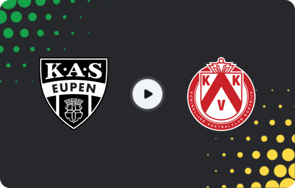 Where to watch AS Eupen — Kortrijk, Challenger Pro League, 07.02.2026
