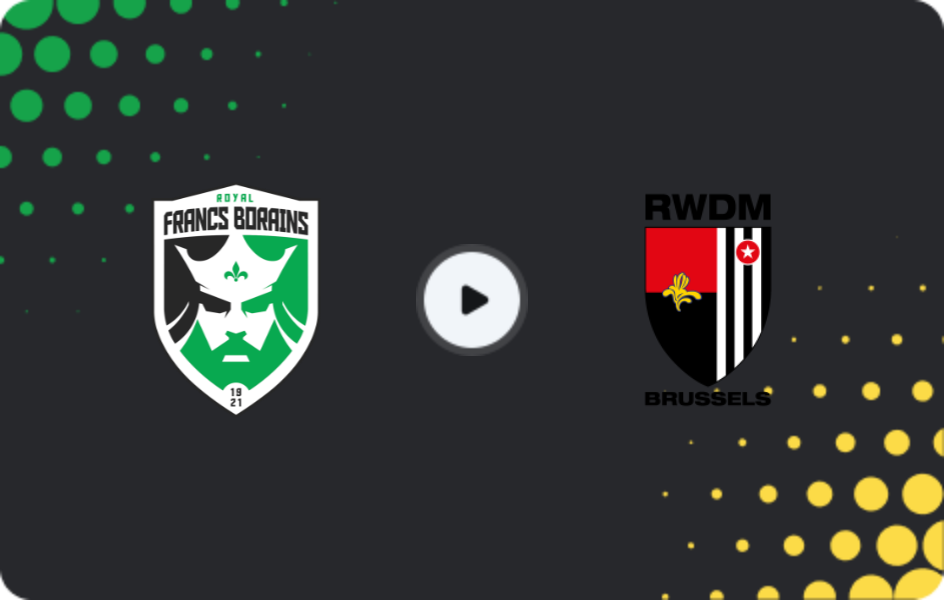 Where to watch Francs Borains — RWDM, Challenger Pro League, 08.02.2026