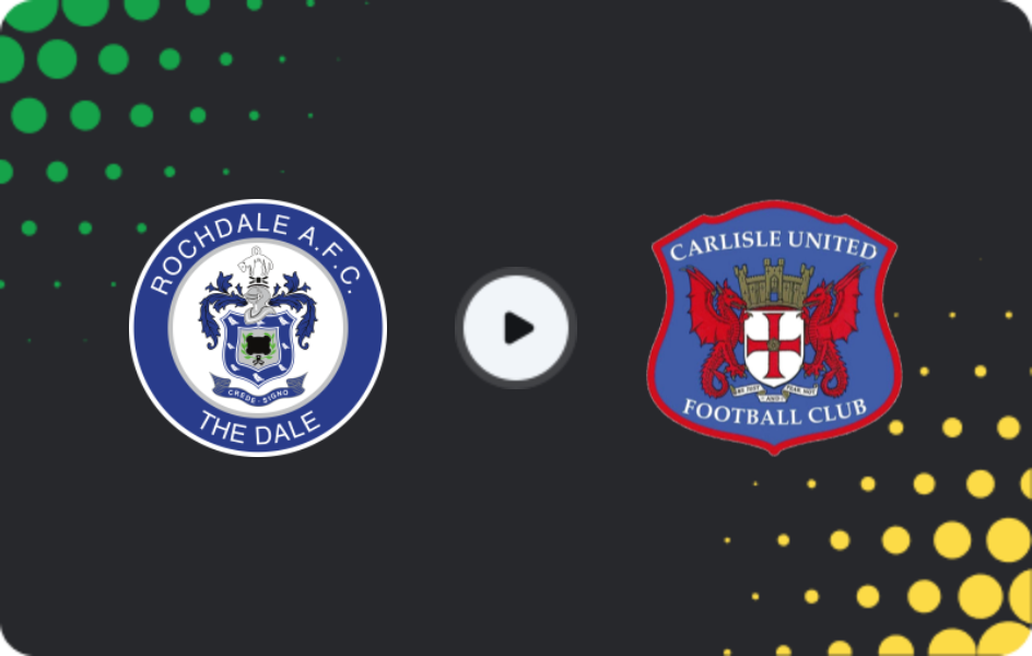 Where to watch Rochdale — Carlisle United, National League, 07.02.2026
