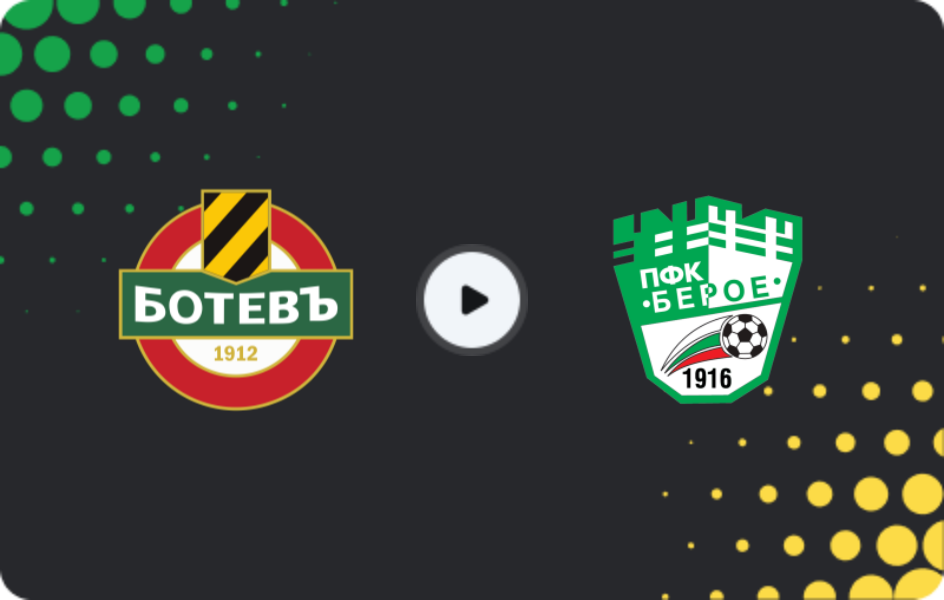 Where to watch Botev Plovdiv — Beroe, First League, 07.02.2026