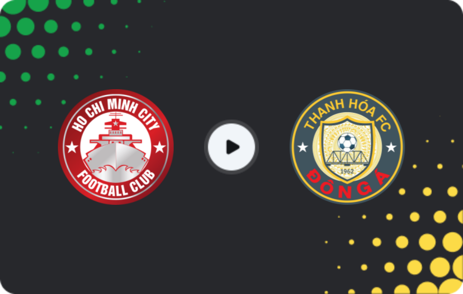 Where to watch Ho Chi Minh City — Thanh Hóa, V.League 1, 08.02.2026