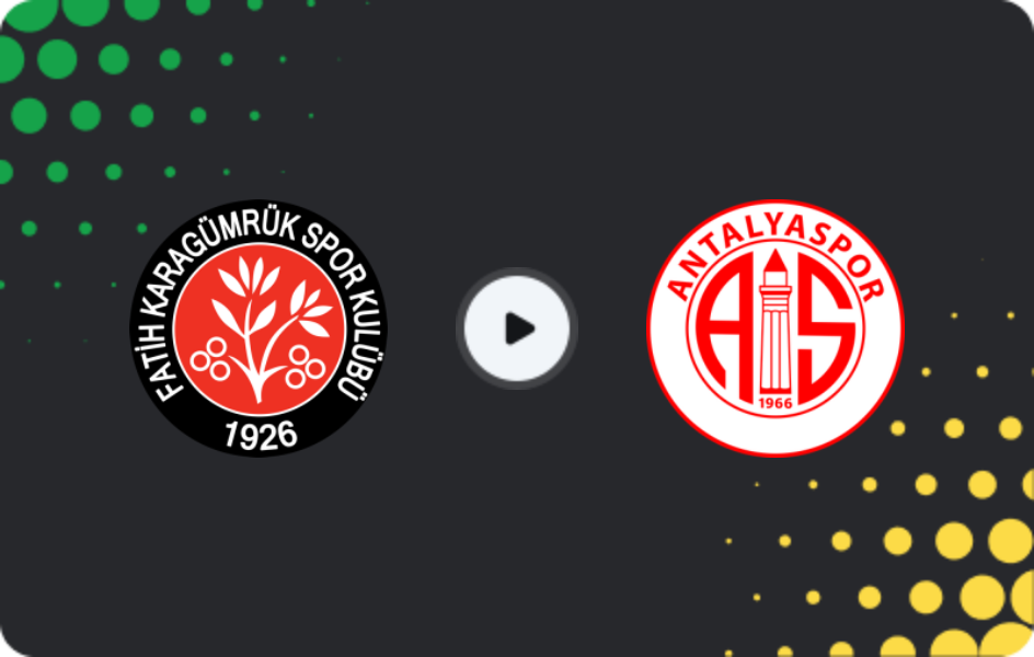 Where to watch Fatih Karagümrük — Antalyaspor, Süper Lig, 08.02.2026