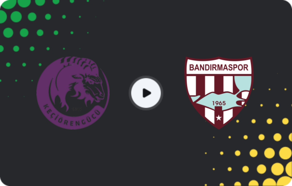 Where to watch Keçiörengücü — Bandırmaspor, TFF First League, 08.02.2026