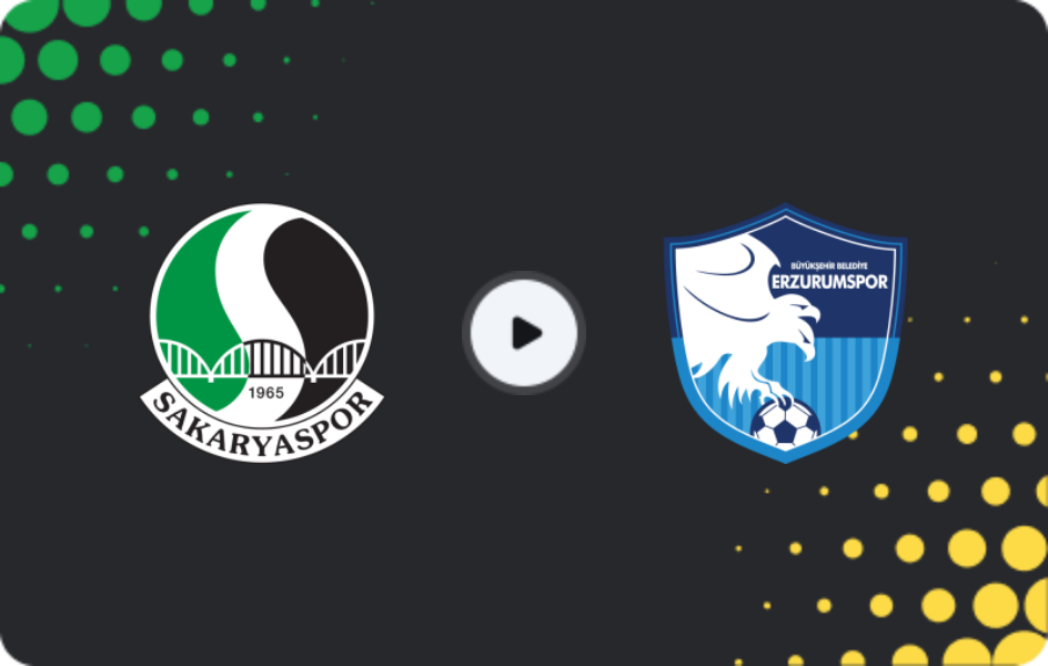 Where to watch Sakaryaspor — Erzurumspor, TFF First League, 08.02.2026