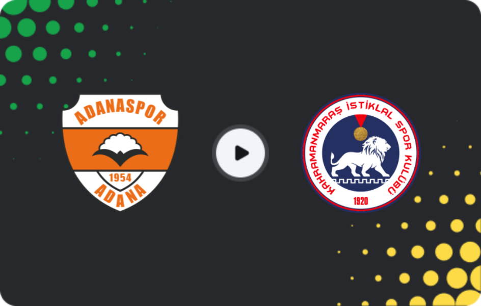 Where to watch Adanaspor — Kahramanmaraş İstiklalsp, 2. Lig, 08.02.2026