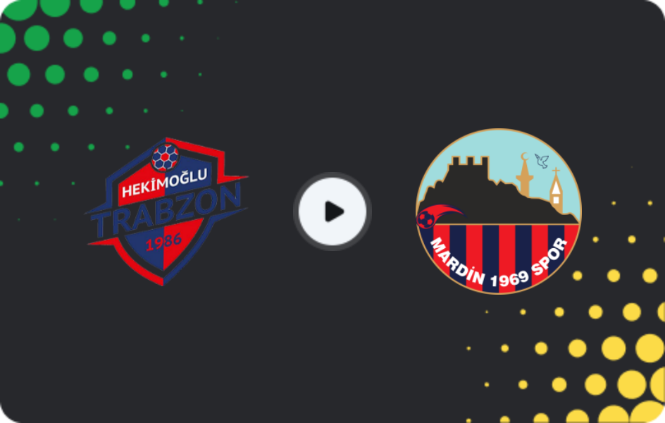 Where to watch Hekimoğlu Trabzon — Mardin 1969, 2. Lig, 08.02.2026