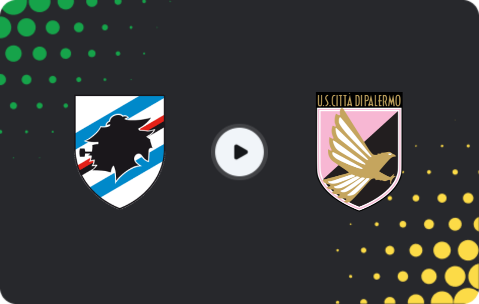 Where to watch Sampdoria — Palermo, Serie B, 10.02.2026