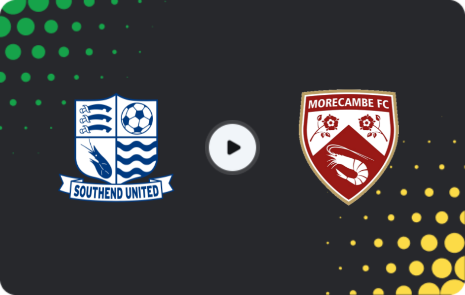 Where to watch Southend United — Morecambe, National League, 14.02.2026