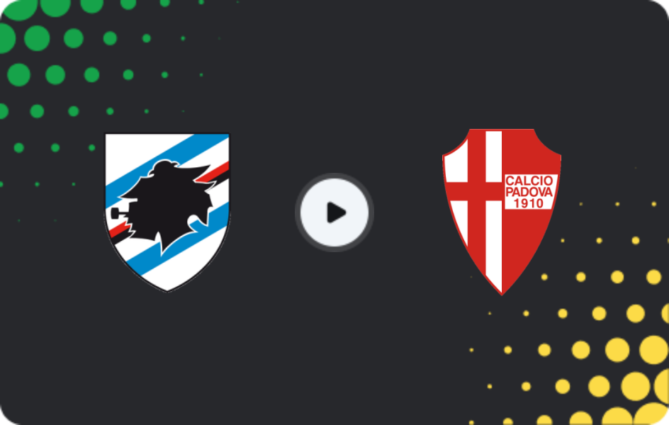 Where to watch Sampdoria — Padova, Serie B, 14.02.2026