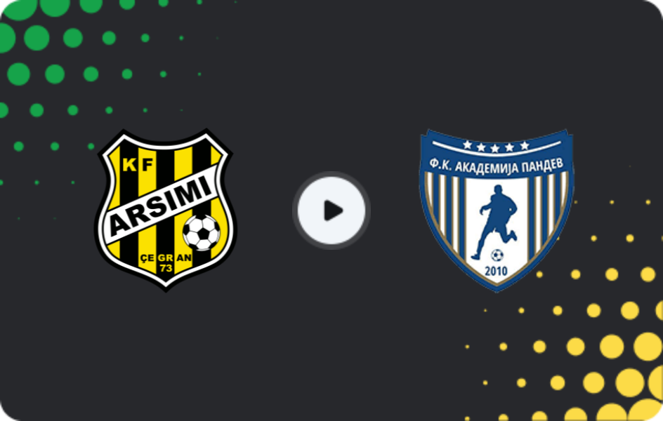 Where to watch Arsimi — Akademija Pandev, First League, 15.02.2026