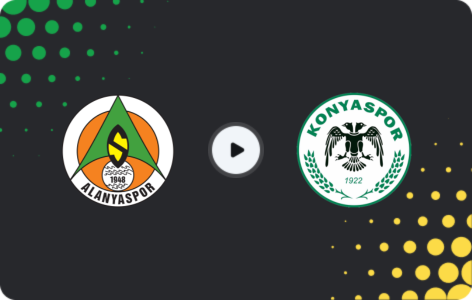 Where to watch Alanyaspor — Konyaspor, Süper Lig, 15.02.2026
