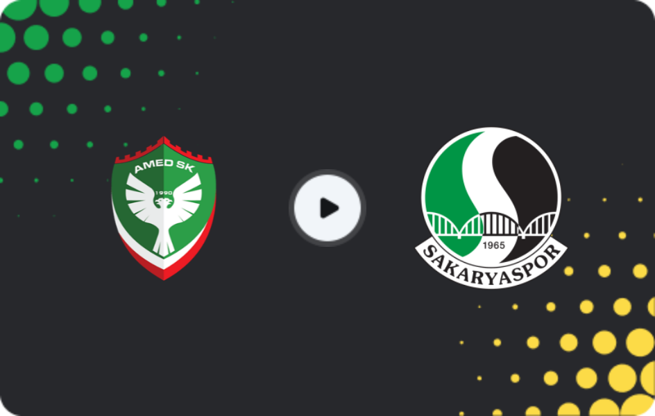 Where to watch Amed — Sakaryaspor, TFF First League, 15.02.2026