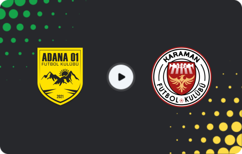 Where to watch Adana 01 FK — Karaman FK, 2. Lig, 15.02.2026