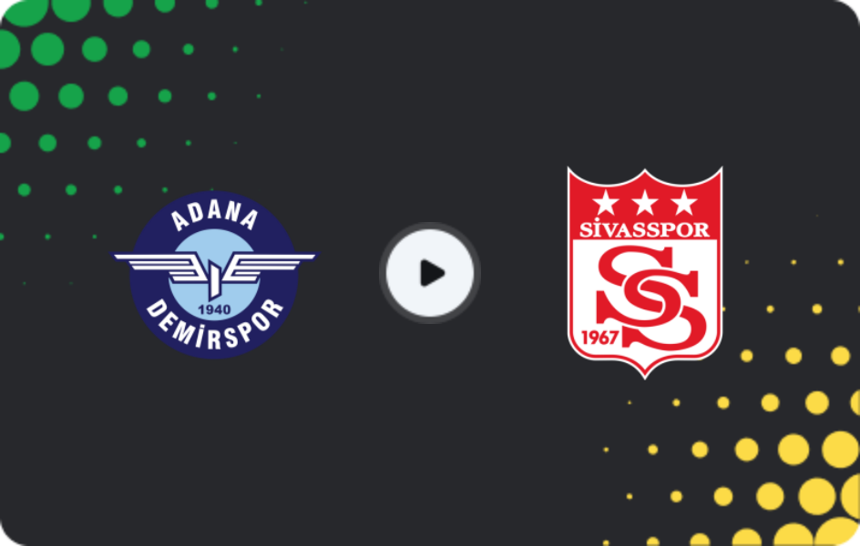 Where to watch Adana Demirspor — Sivasspor, TFF First League, 18.02.2026