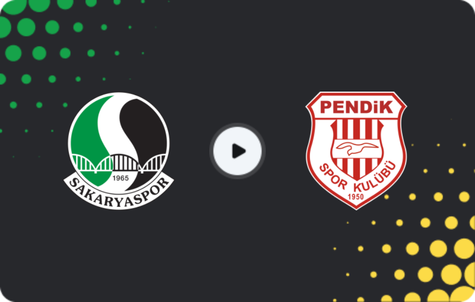 Where to watch Sakaryaspor — Pendikspor, TFF First League, 18.02.2026