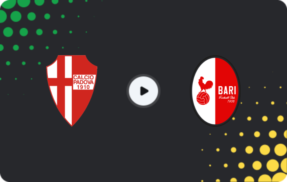 Where to watch Padova — Bari, Serie B, 21.02.2026