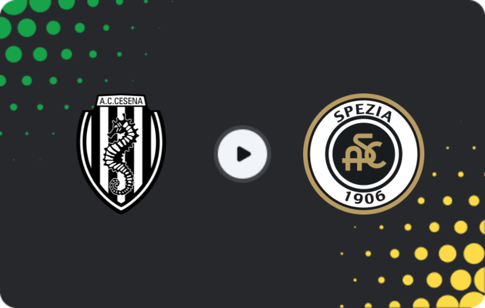 Where to watch Cesena — Spezia, Serie B, 21.02.2026