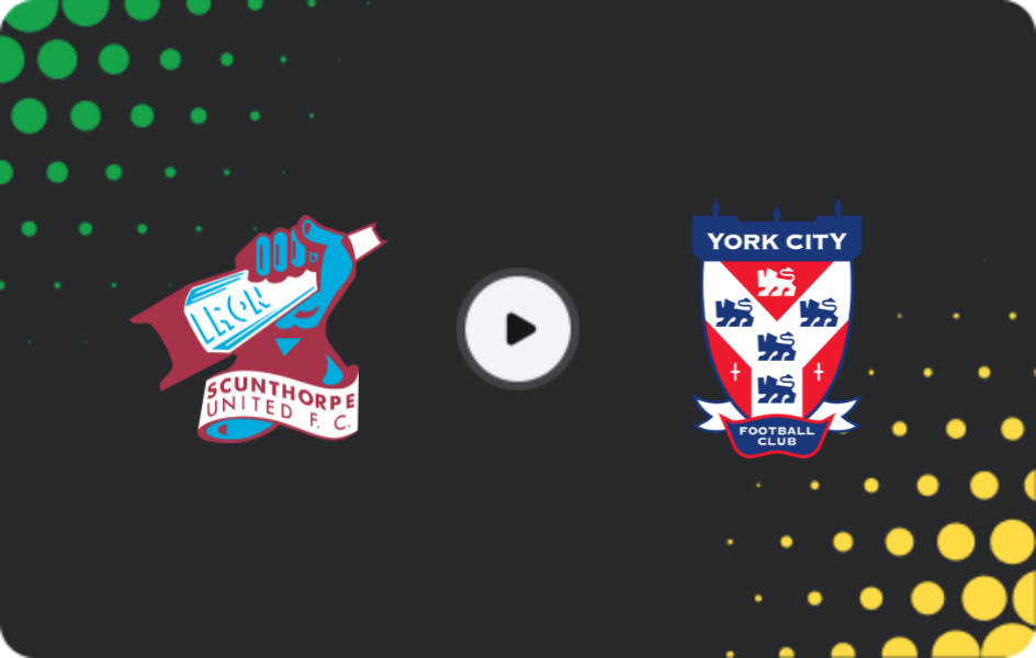 Where to watch Scunthorpe United — York City, National League, 24.02.2026