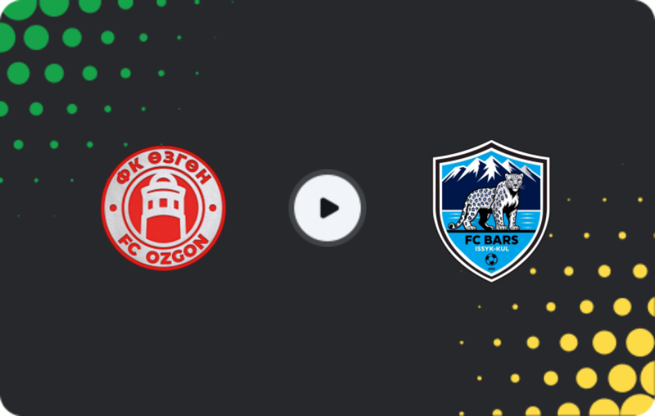 Where to watch Ozgon — Bars, Premier League, 17.10.2025