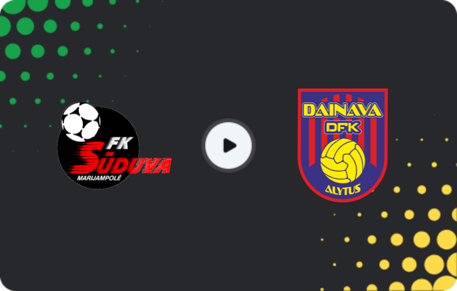 Where to watch Suduva — Dainava, A Lyga, 23.10.2025