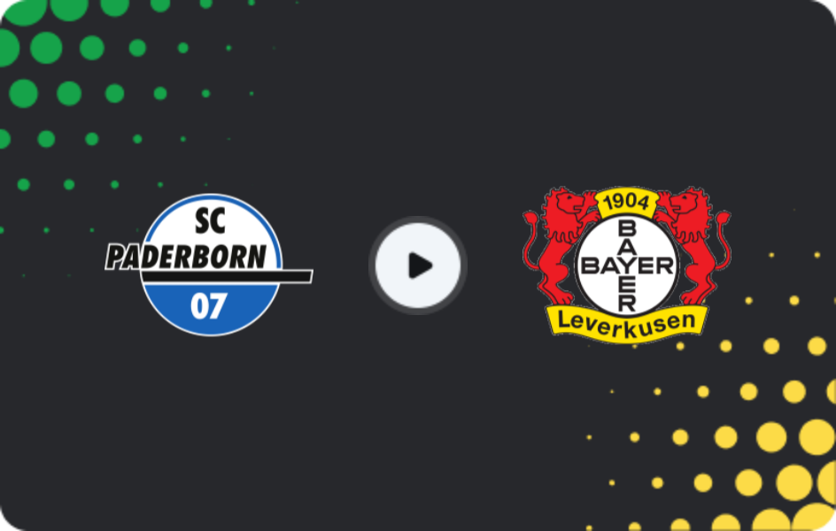 Where to watch Paderborn 07 — Bayer Leverkusen, DFB Pokal, 29.10.2025