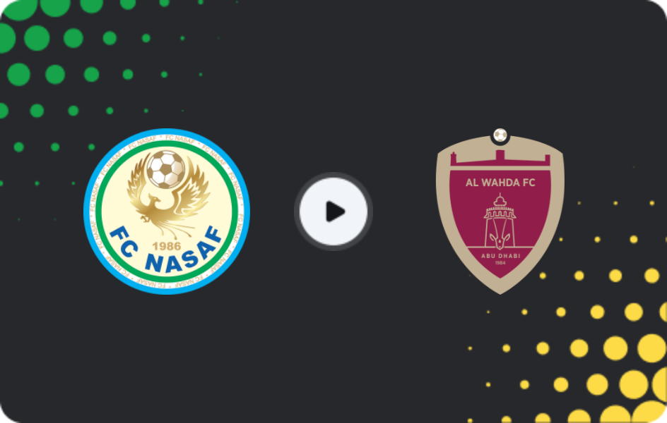 Where to watch Nasaf — Al Wahda FC, AFC Champions League, 03.11.2025