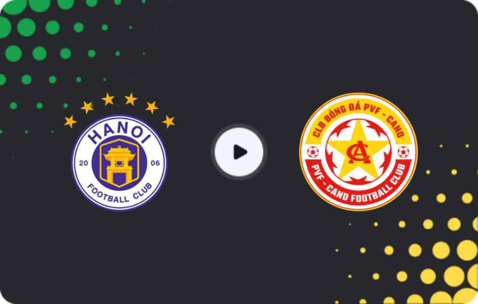 Where to watch Ha Noi — PVF-Công An Nhân Dân, V.League 1, 04.11.2025