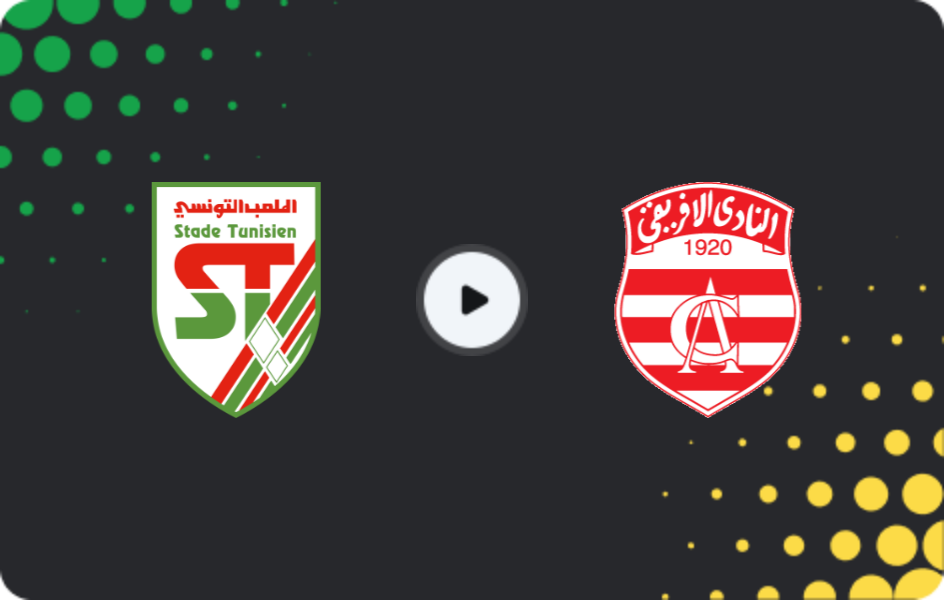Where to watch Stade Tunisien — Club Africain, Ligue 1, 06.11.2025