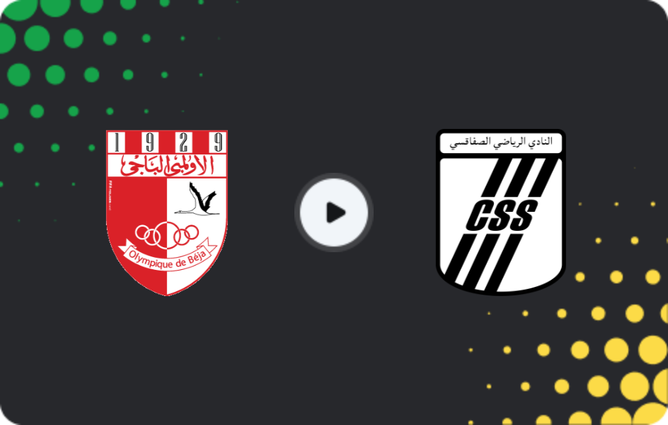 Where to watch Olympique Béja — CS Sfaxien, Ligue 1, 05.11.2025