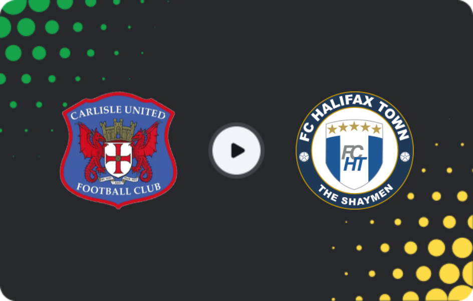 Where to watch Carlisle United — Halifax Town, National League, 04.11.2025