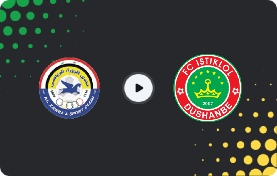 Where to watch Al Zawra'a — Istiqlol, AFC Cup, 05.11.2025