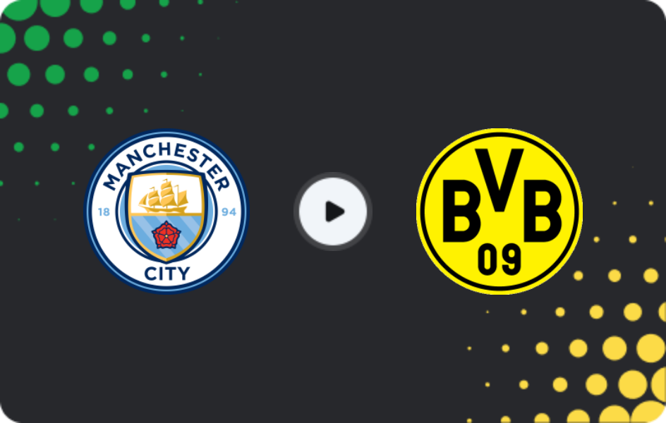 Where to watch Manchester City — Borussia Dortmund, Champions League, 05.11.2025