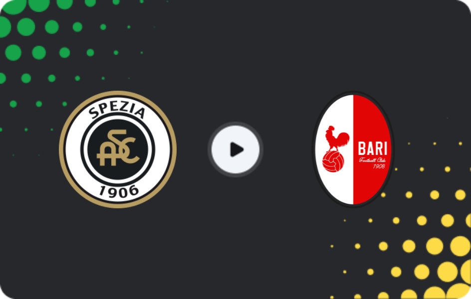 Where to watch Spezia — Bari, Serie B, 07.11.2025