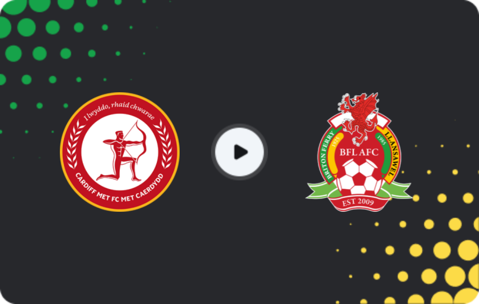 Where to watch Cardiff MET — Briton Ferry, Cymru Premier, 16.12.2025