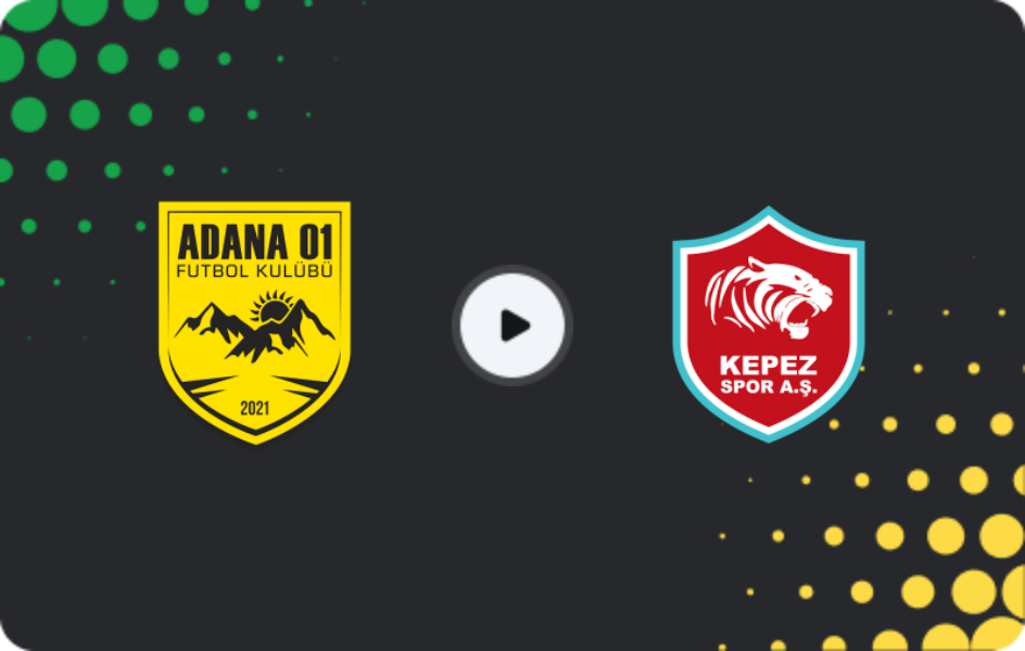 Where to watch Adana 01 FK — Kepezspor, 2. Lig, 30.11.2025