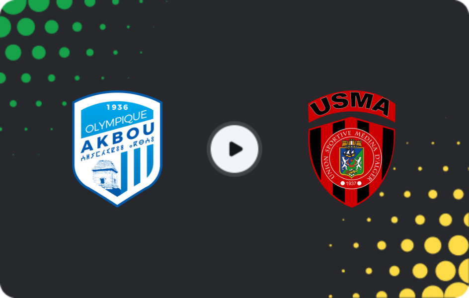 Where to watch Olympique Akbou — USM Alger, Ligue 1, 27.12.2025