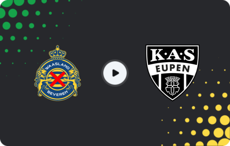 Where to watch Waasland-Beveren — AS Eupen, Challenger Pro League, 21.11.2025