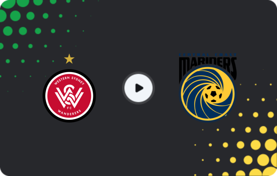 Where to watch Western Sydney Wanderers — Central Coast Mariners, A-League, 22.11.2025