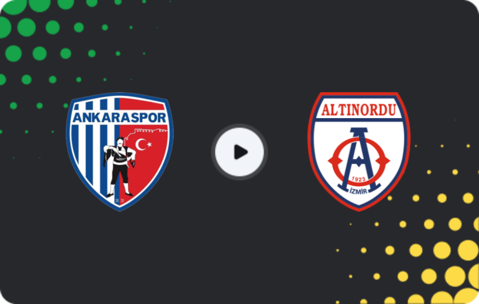 Where to watch Ankaraspor — Altınordu, 2. Lig, 06.12.2025