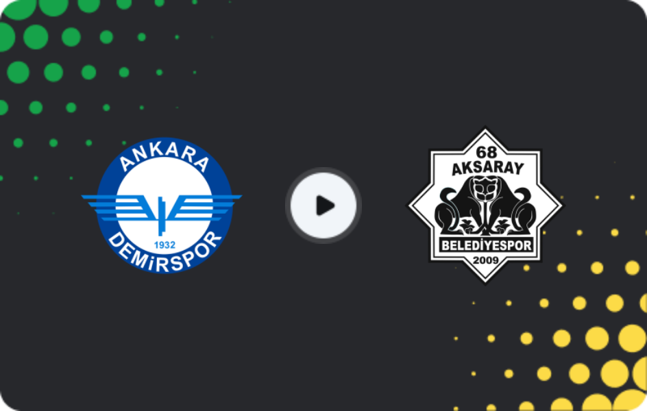 Where to watch Ankara Demirspor — 68 Aksaray Belediyespor, 2. Lig, 06.12.2025