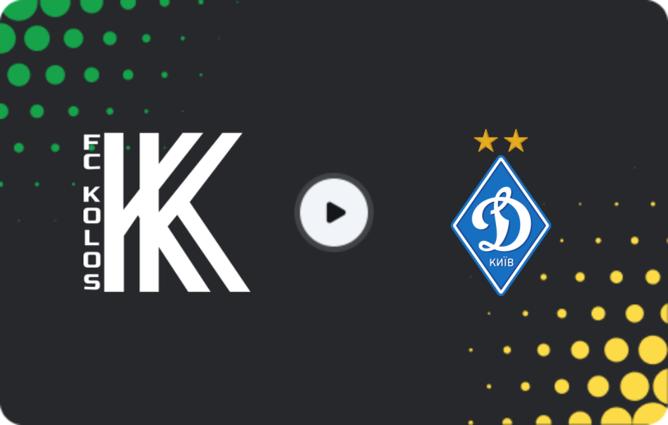 Where to watch Kolos Kovalivka — Dynamo Kyiv, Premier League, 22.11.2025